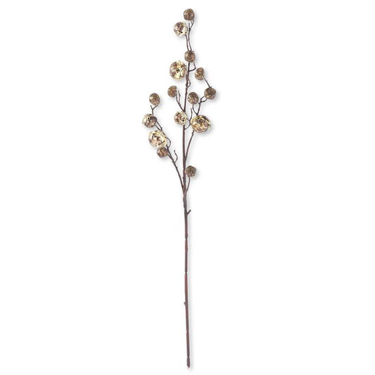 30” Antiqued Gold Bell Spray