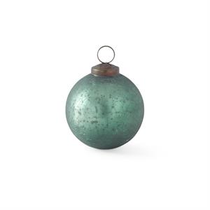 3" Crackled Teal Green Mercury Glass Ornament