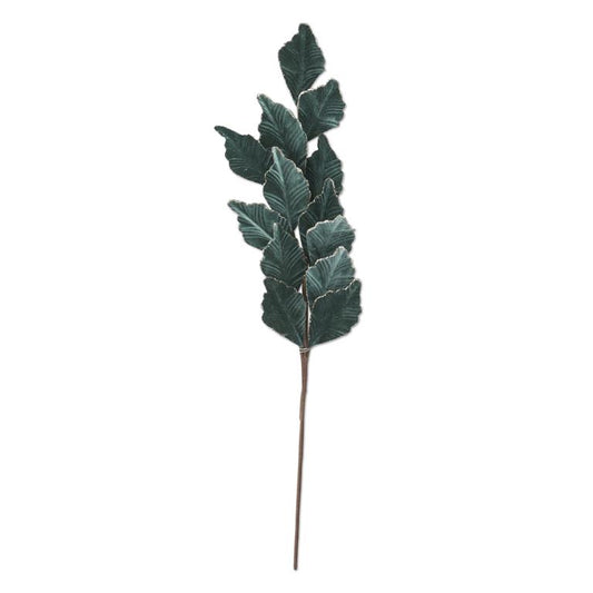 29" Dusty Green Velvet Leaf Stem