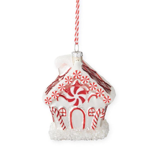 5" Peppermint Gingerbread House Ornament
