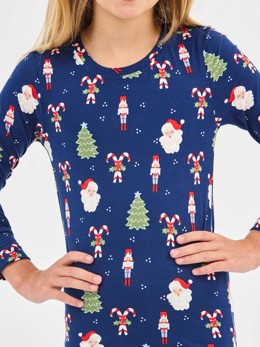 Mary Square Peppermint Pine Youth Pajamas