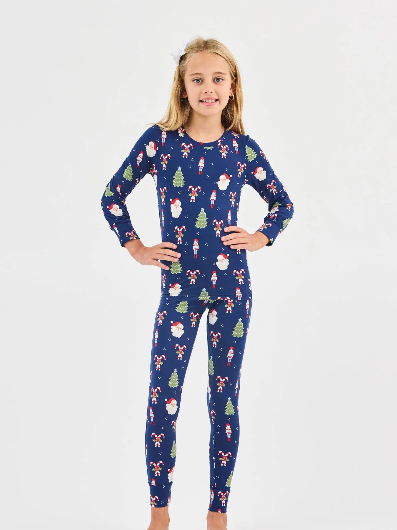 Mary Square Peppermint Pine Youth Pajamas