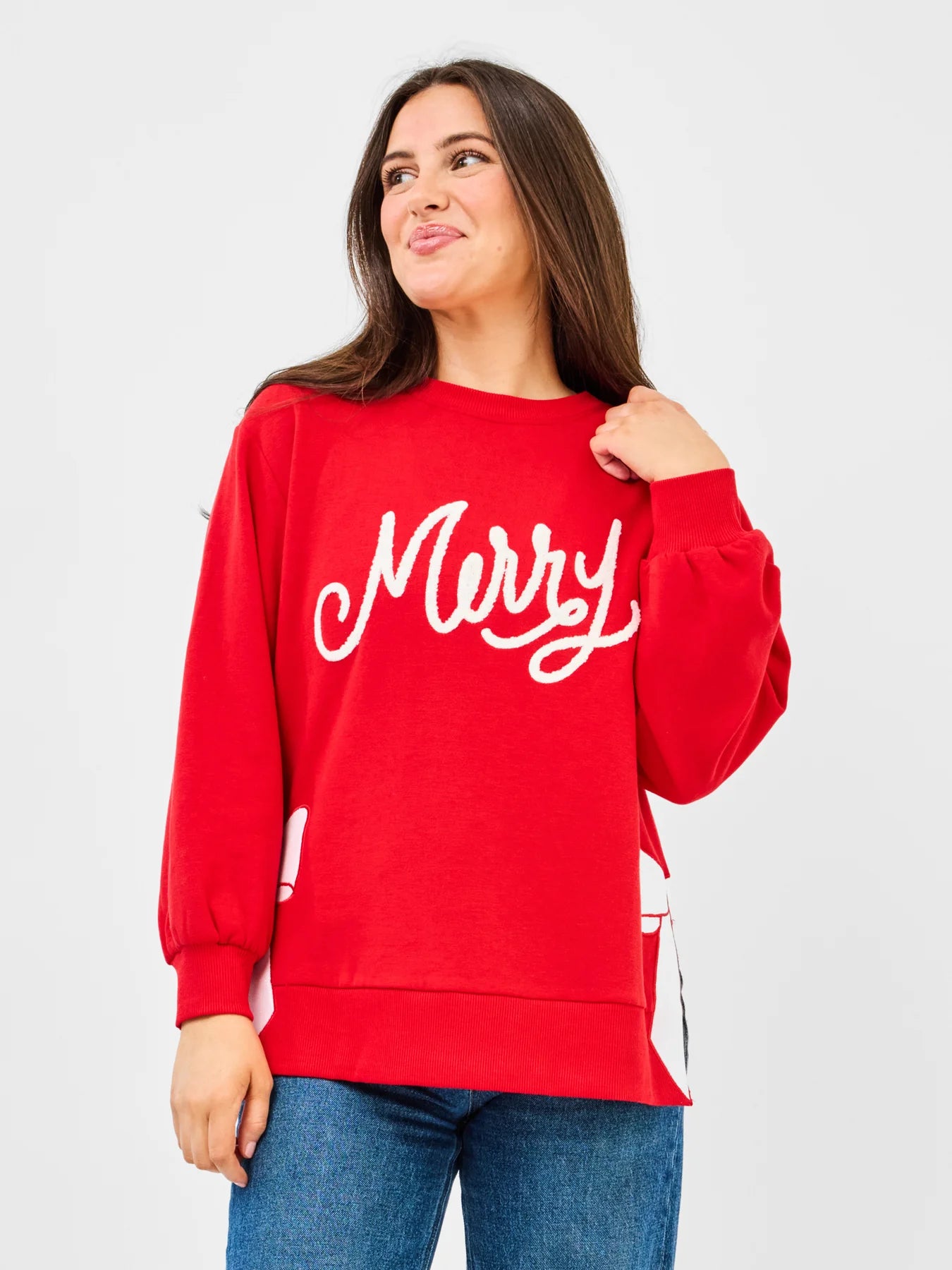 Mary Square “Merry” Bow Sweatshirt – Adult