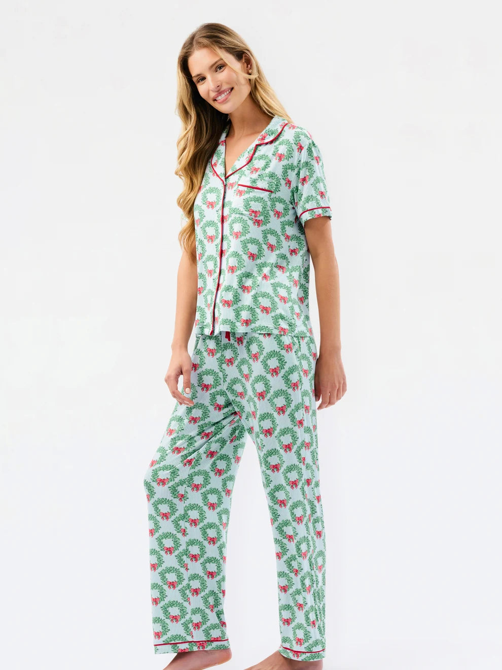 Women's Charlotte Pants Set – Wreath & Ribbon | Mary Square