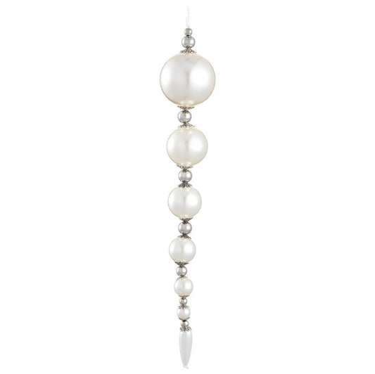 10” Pearl Icicle Drop Ornament – Pearl