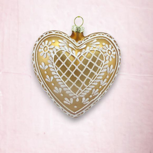 Gingerbread Heart Ornament