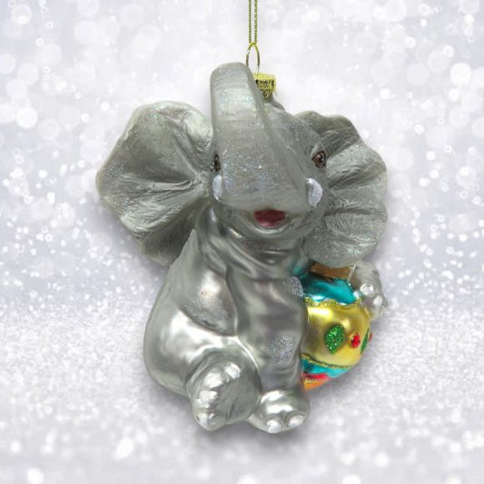 Elephant with Ornament Ornament