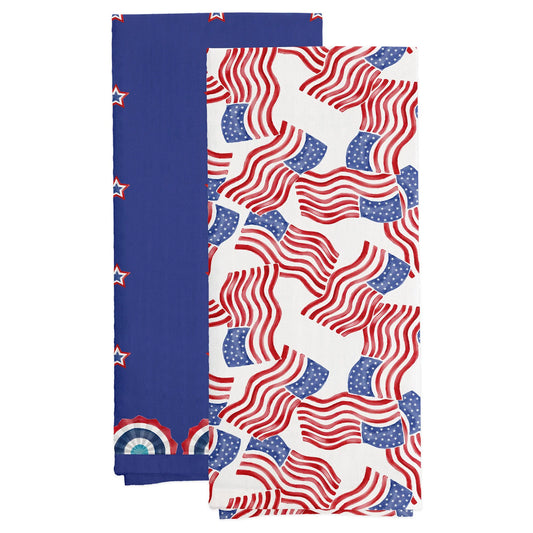 Stars & Stripes Tea Towels – Set of 2