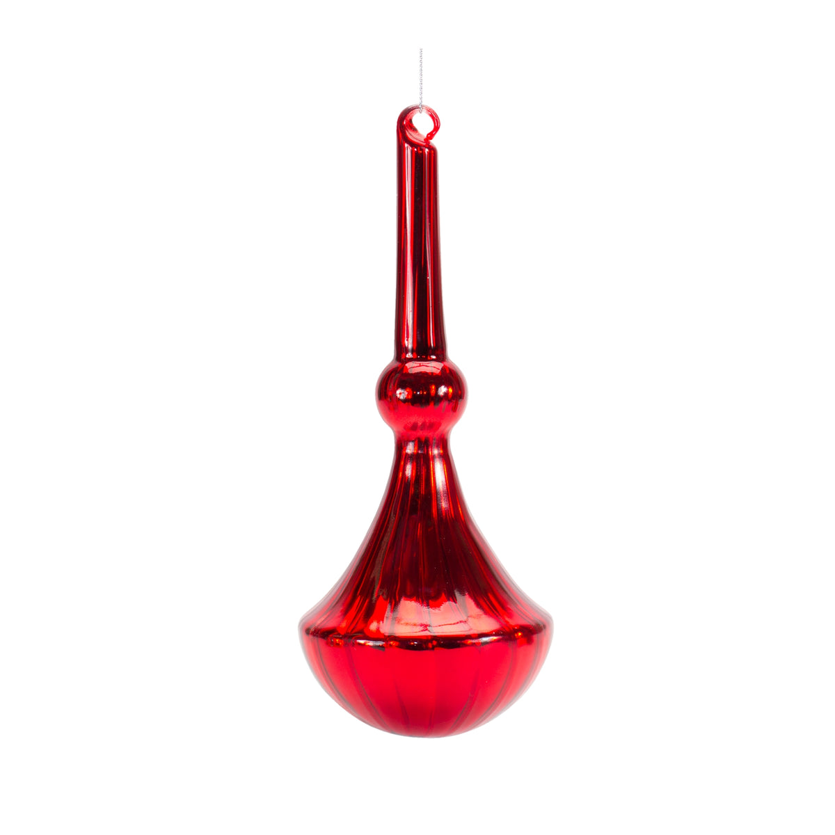 Ruby Red Glass Finial Ornaments – 10.5"