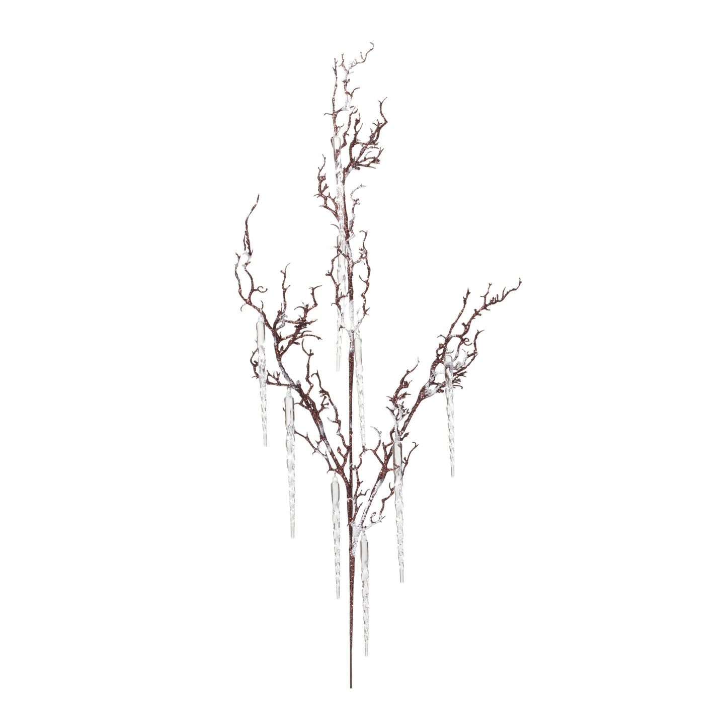 34.5” Glittered Icicle Branch Spray