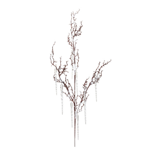 34.5” Glittered Icicle Branch Spray