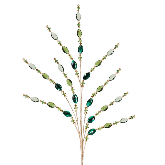 Green Gem Jeweled Spray – 33.5"