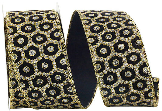 Rococo Jewel Gold & Silver Ribbon - 2.5" x 10 Yards