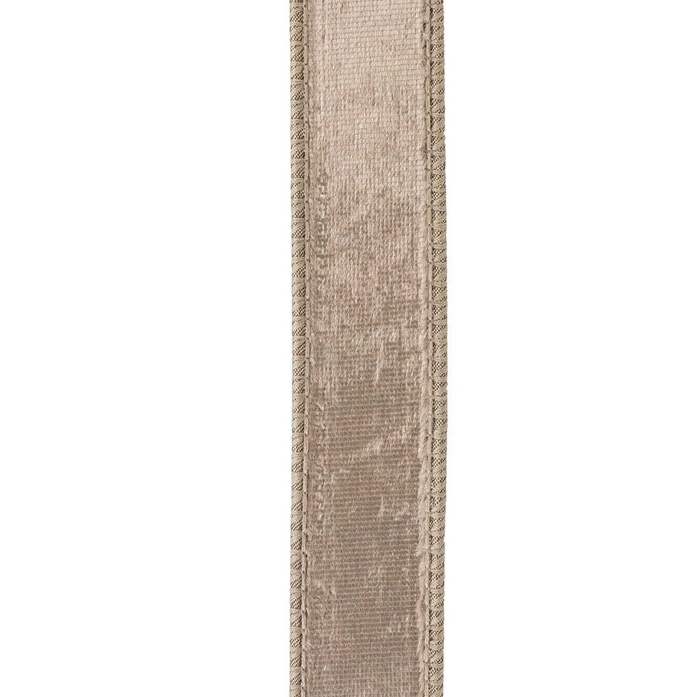 Plush Platinum Velvet Ribbon – 1.5” x 10 Yards