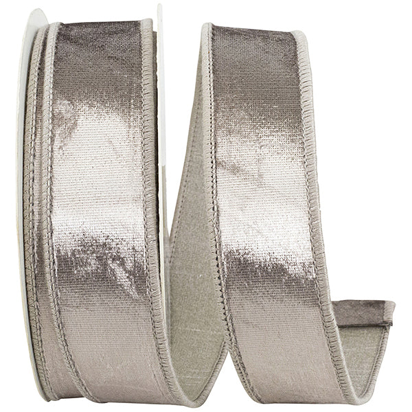 Plush Platinum Velvet Ribbon – 1.5” x 10 Yards