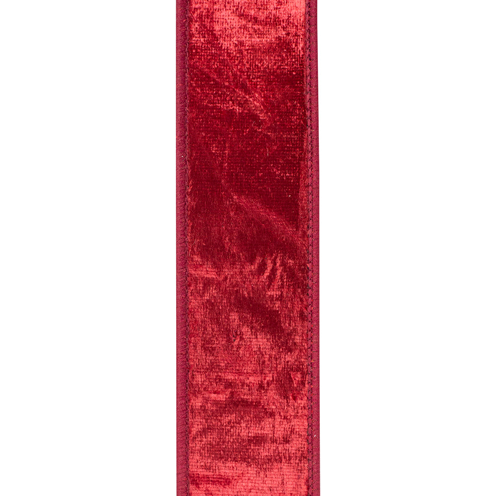 Ruby Velvet Wired Ribbon - 1.5" x 10 Yards