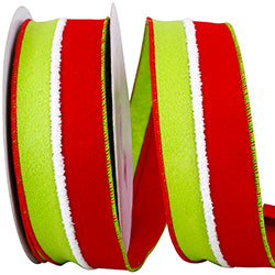 Fuzzy Candy Stripe Ribbon, 2.5" x 10 Yards