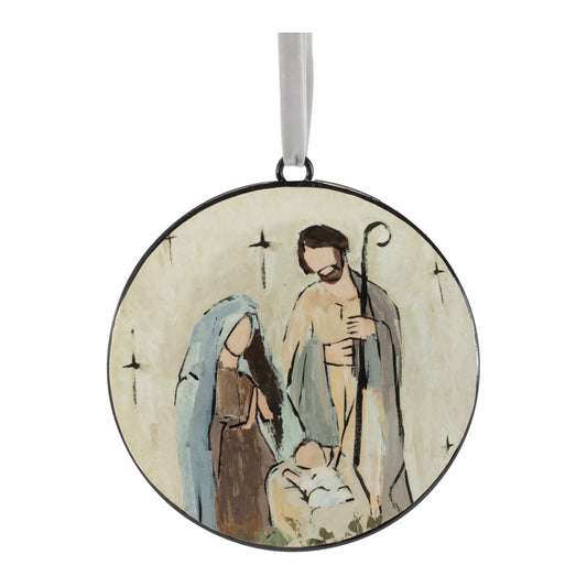 Holy Family Painted Ornament – 6"