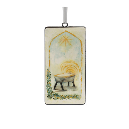 Manger Scene Painted Ornament – 8.5"