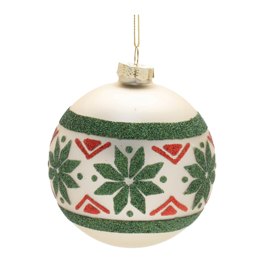 Holiday Sweater Ball Ornament – 4"