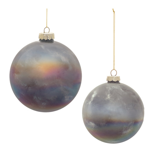 Iridescent Smoky Glass Ornaments – Sold Separately