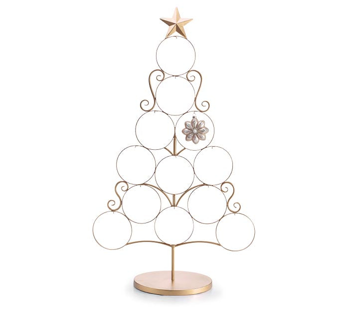 Gold Ornament Display Tree
