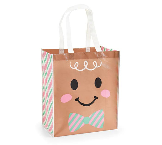Gingerbread Bowtie Reusable Tote