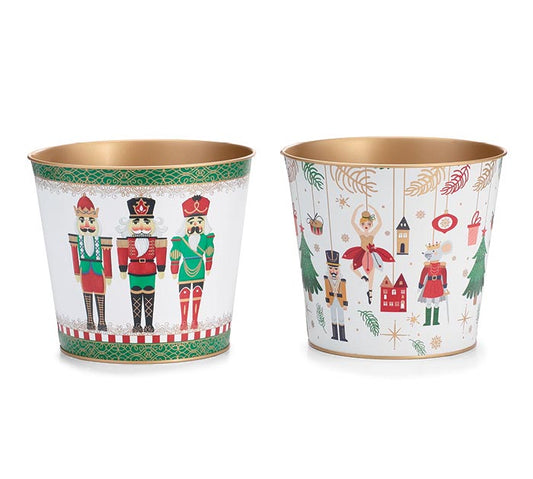 Nutcracker Poinsettia Pot Covers –Sold Separately