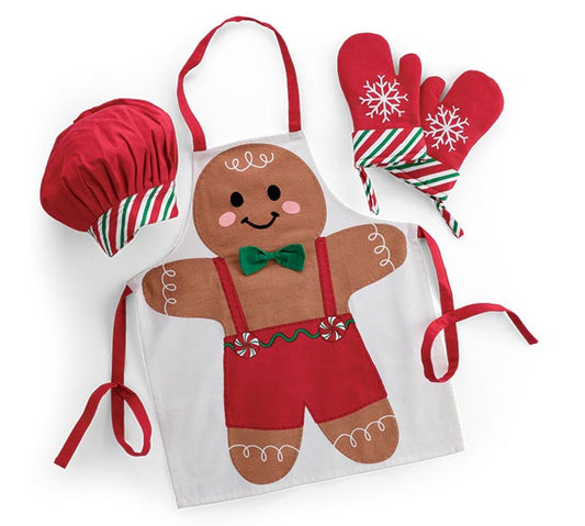 Red Gingerbread Kid’s Baking Set – 3 Pieces