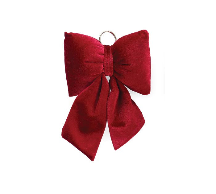 Petite Plush Red Velvet Bow Ornament