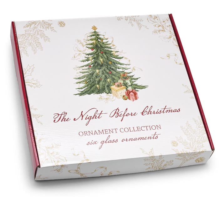 The Night Before Christmas Glass Ornament Collection – Set of 6