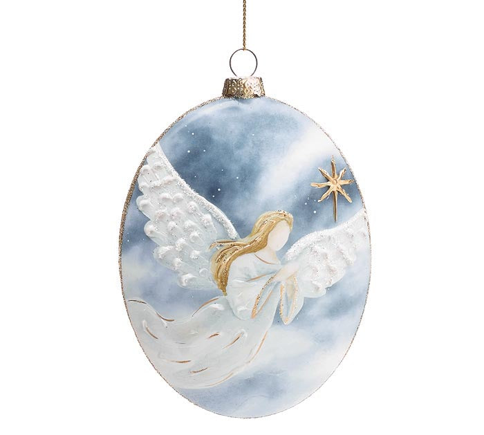 4.5" Heavenly Angel Glass Ornament