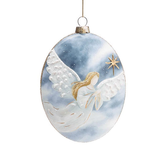 4.5" Heavenly Angel Glass Ornament