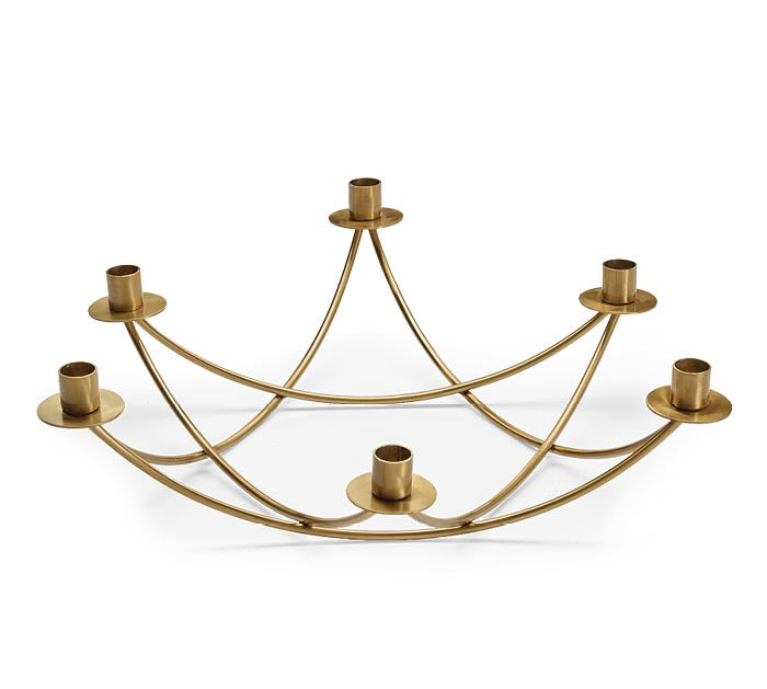Golden Star Six-Taper Candleholder