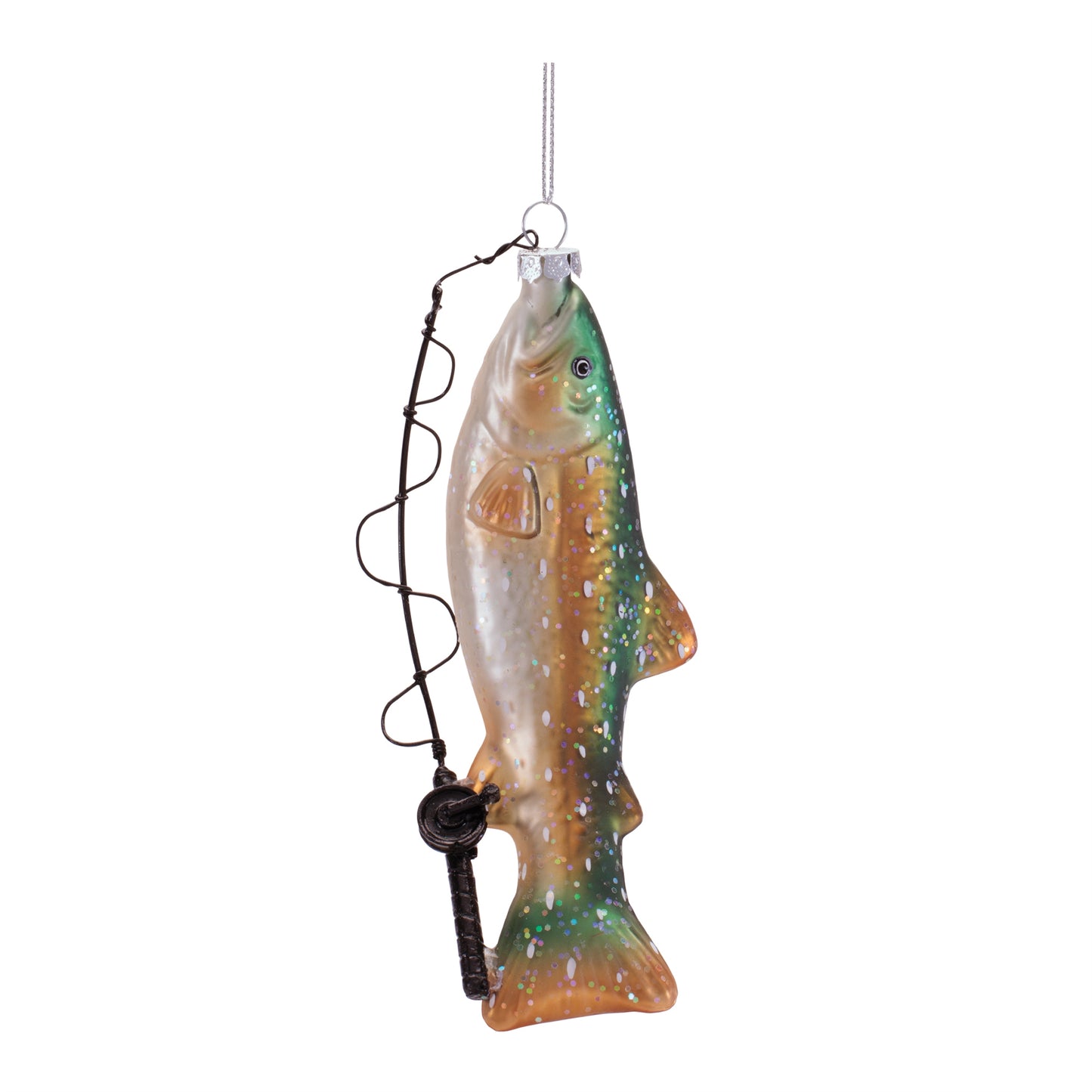 6.25" Glass Fish with Pole Ornament