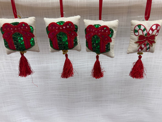 Beaded Tassel Pillow Ornaments (4 pcs)