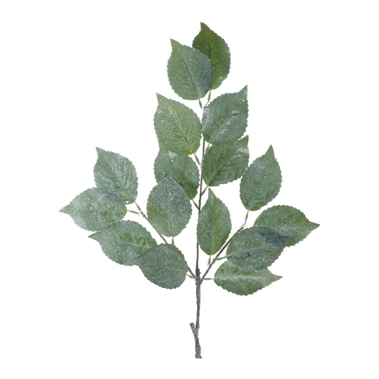 Frosted Green Leaf Spray – 33"
