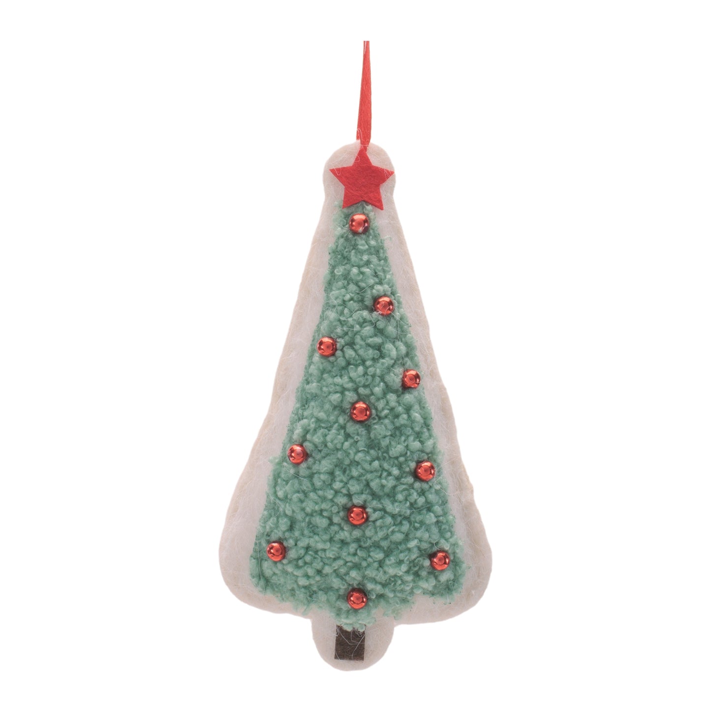 Green Fleece Tree Ornament – 6"