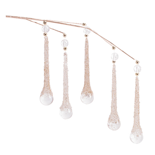 Glittered Drop Spray – 26"H