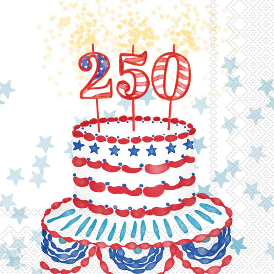 USA 250th Celebration Cocktail Napkins – 20 Count