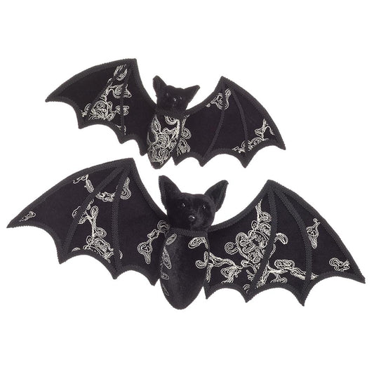 Black Velvet Embroidered Bat