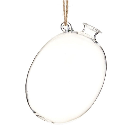 5” Glass Egg Vase Ornament – Clear