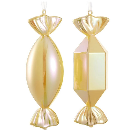 Yellow Iridescent Candy Ornaments – 12” (Sold Separately)