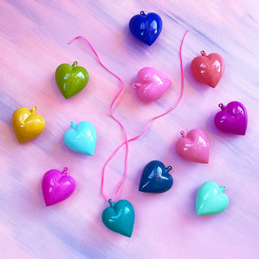Glitterville Colorful Heart Ornament – 4"