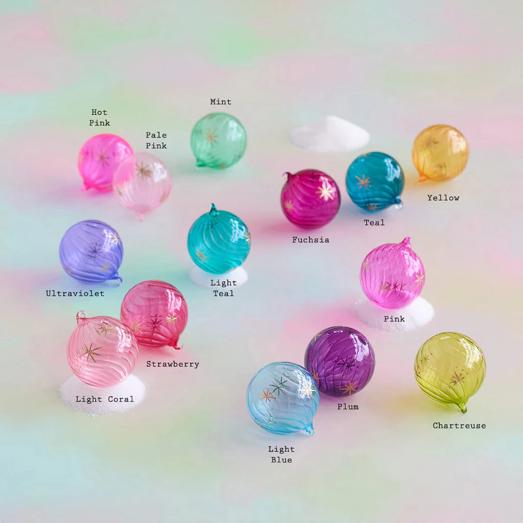 Glitterville Gold Glint Swirl Ball Ornament – 4"
