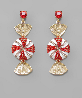 Peppermint Twist Drop Earrings