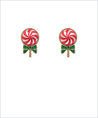 Peppermint Candy Stud Earrings