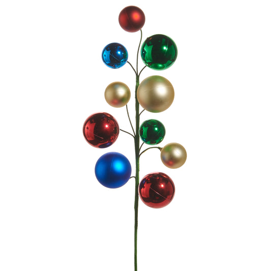 26" Nutcracker Ball Ornament Spray