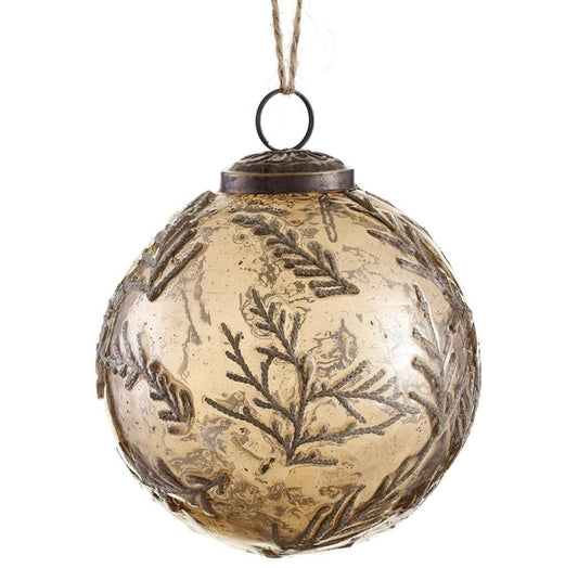 4” Glass Ball Ornament – Brown