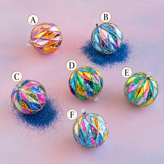 Glitterville 4" Glass Galaxy Ball Ornament